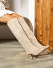 lily süet çizme bej