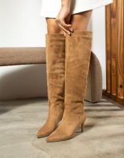 lily süet çizme taba