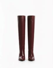 lily deri çizme bordo 11