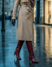 lily deri çizme bordo 12