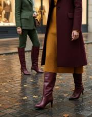 lily deri çizme bordo 5