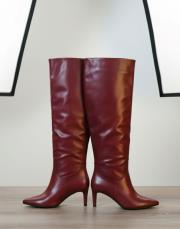 lily deri çizme bordo 6