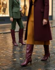 lily deri çizme bordo 7