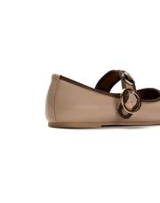 pearlita altın broş detaylı kadın babet - ten 4