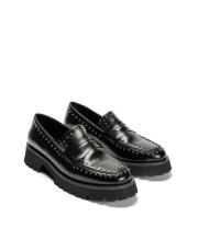 ısabella bant detaylı troklu kalın tırtıklı tabanlı kadın loafer- siyah 2