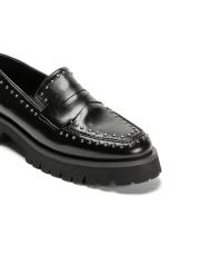 ısabella bant detaylı troklu kalın tırtıklı tabanlı kadın loafer- siyah 3