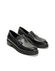 pia bant detaylı kalın tabanlı kadın loafer- siyah 2