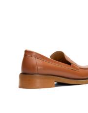 pia bant detaylı kalın tabanlı kadın loafer- taba 4