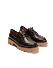 venture kuşgözü detaylı kalın tırtıklı tabanlı kadın loafer- kahve 2