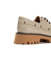 venture kuşgözü detaylı kalın tırtıklı tabanlı kadın loafer- bej 4