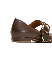 sarah toka detaylı troklu sivri burun kadın babet- kahve 4