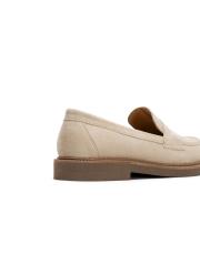 vega bant detaylı süet kadın loafer bej 4