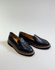 minos bant detaylı vegan deri kadın loafer siyah 2