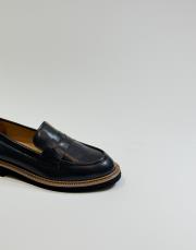 minos bant detaylı vegan deri kadın loafer siyah 3