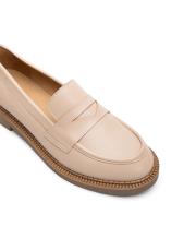 minos bant detaylı vegan deri kadın loafer bej 3