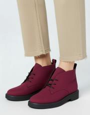 nox bağcıklı süet kadın bot bordo 3