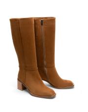 celia küt burun süet kadın çizme taba 2