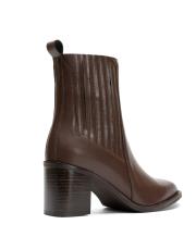 elara küt burun yanları lastikli kadın bot kahve 4