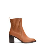 elara küt burun yanları lastikli kadın bot taba 2