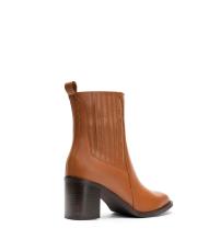 elara küt burun yanları lastikli kadın bot taba 4