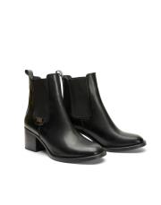 nia oval burun yanları lastikli kadın bot siyah