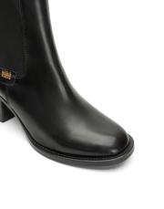 nia oval burun yanları lastikli kadın bot siyah 4