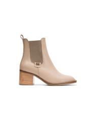 nia oval burun yanları lastikli kadın bot bej 2