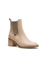 nia oval burun yanları lastikli kadın bot bej 4