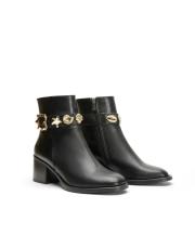 clara toka aksesuar detaylı kadın bot siyah