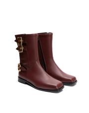 aria toka aksesuar detaylı kadın bot bordo 2