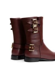 aria toka aksesuar detaylı kadın bot bordo 3