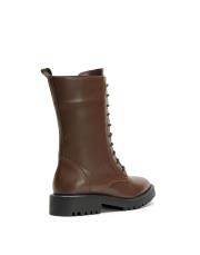 noir bağcıklı postal kadın bot kahve 4