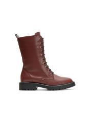 noir bağcıklı postal kadın bot bordo 2