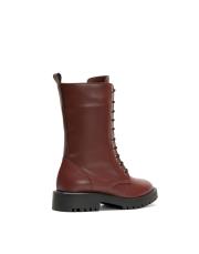 noir bağcıklı postal kadın bot bordo 4