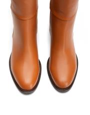 andes oval burun binici kadın çizme taba 4