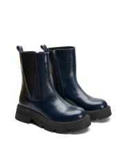 lore oval burun yanları lastikli kadın bot lacivert 3