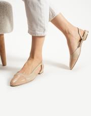 papavero birinci sınıf vegan deri oval burun babet nude 2