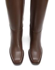 astra küt burun fermuarlı kadın çizme kahve 4