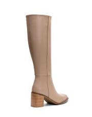 astra küt burun fermuarlı kadın çizme bej 3