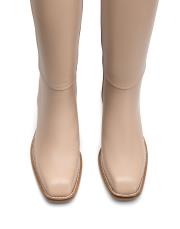 astra küt burun fermuarlı kadın çizme bej 4