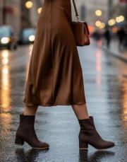 xlera süet kadın bot kahve 5