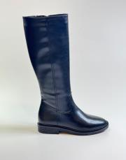 fiona oval burun fermuarlı kadın çizme siyah