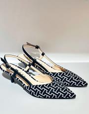 rosa geometrik desen textil mağzeme pino topuk siyah