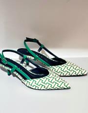 rosa geometrik desen textil mağzeme pino topuk yeşil