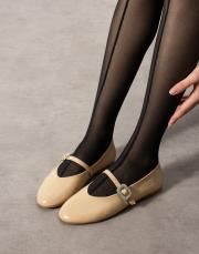 diana toka detaylı yuvarlak burun kadın babet ten 2