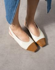 sanse birinci sınıf ithal vegan kadın babet bej