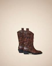 stoned kovboy küt burun efektli kahve deri bot kahve 3