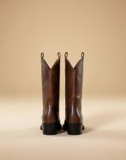 stoned kovboy küt burun efektli kahve deri bot kahve 5