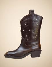 gravel kovboy küt burun efektli kahve deri bot kahve 4