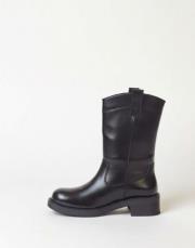 viero motorbike oval burun deri bot siyah